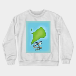 Iwo Jima Japan island map Crewneck Sweatshirt